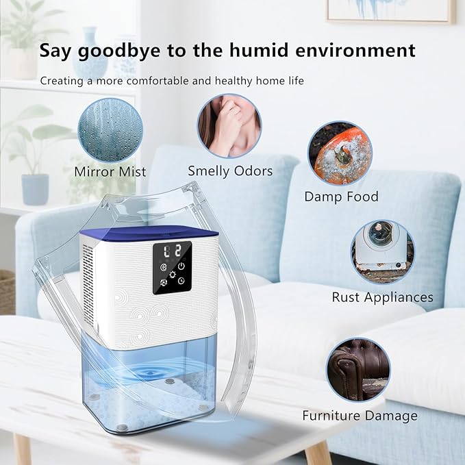 Dehumidifier, MTOX 3L/105 oz Small Dehumidifiers - Image 9