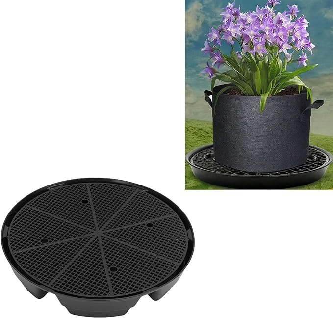 GOWENIC 4Pcs Self Watering Fabric Pot Base, Auto Irrigation System Plant Saucer - Image 5