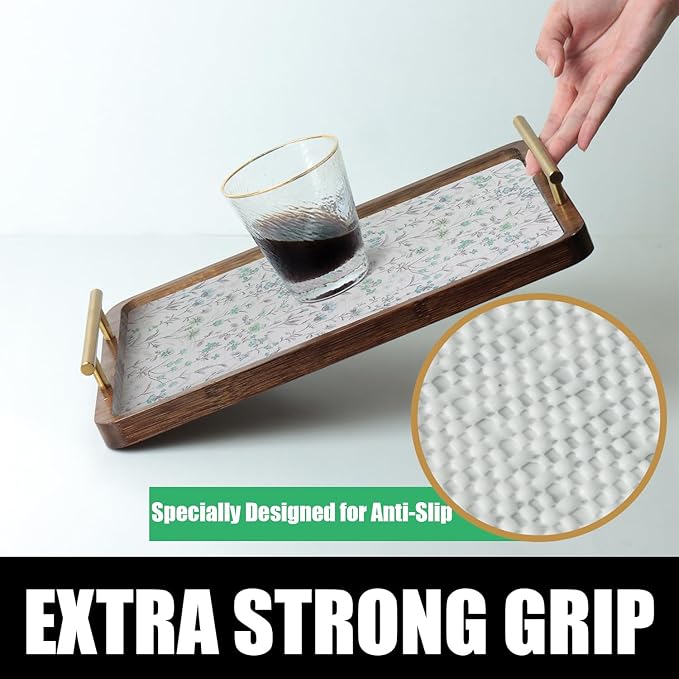 Blue and Green Floral Shelf Liners Non Adhesive and Strong Non-Slip Shelf and - Image 5