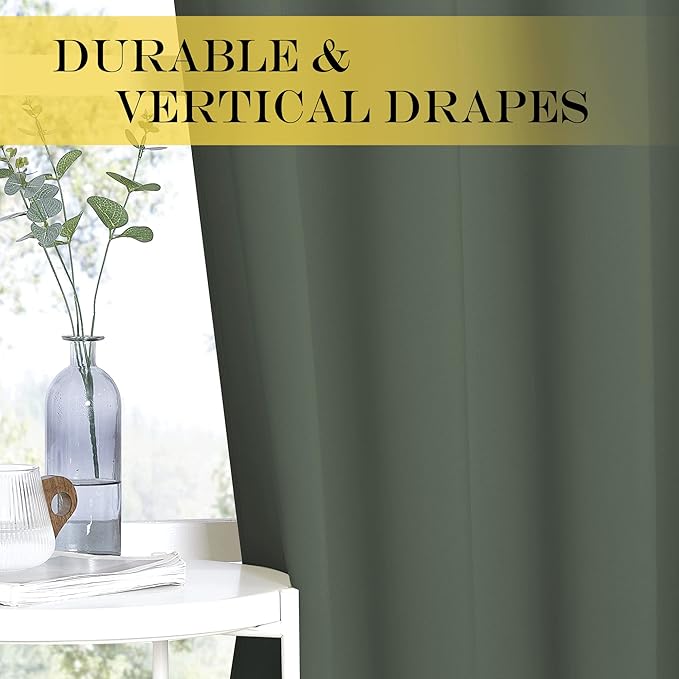 NICETOWN Bedroom Curtain Room Darkening Drapery 102 inches Length - Image 4