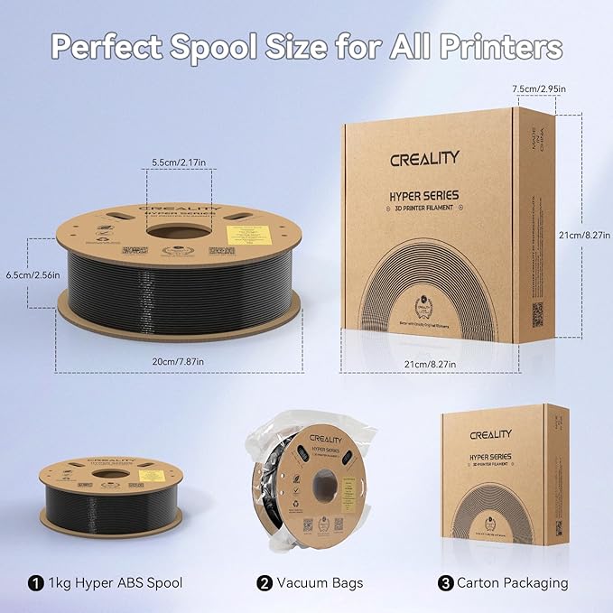 Official Creality Hyper PETG Filament Clear Black, 3D Printer Filament PETG - Image 7