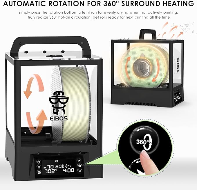 【EIBOS Upgraded 2026】 3D Printer Filament Dryer Box Polyphemus - Image 3