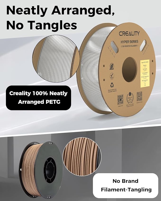 Creality Official Hyper PETG Filament 1.75mm, High Speed 30-600mm/s 3D Printer - Image 6