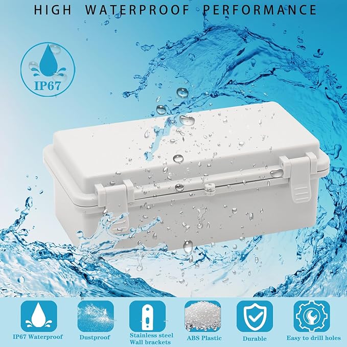Waterproof Electrical Box Dustproof Junction Box Weatherproof IP67 ABS Plastic - Image 2