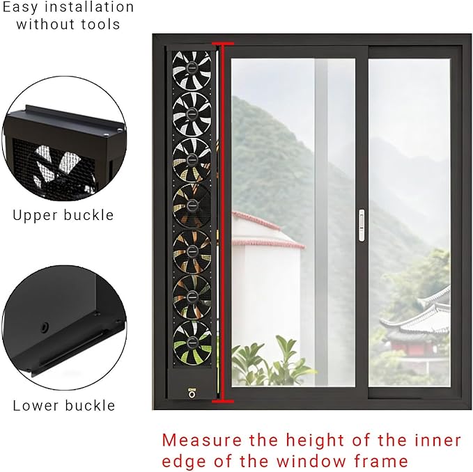 13-53" Vertical Expanding Window Fan - Image 2