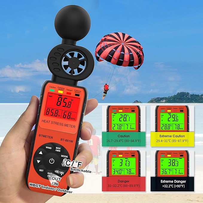 BTMETER Heat Stress Meter Anemometer - Image 4