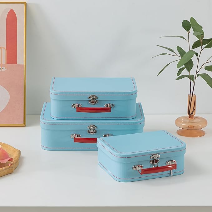 SLPR Paperboard Suitcases Set of 3, Light Blue - Image 7