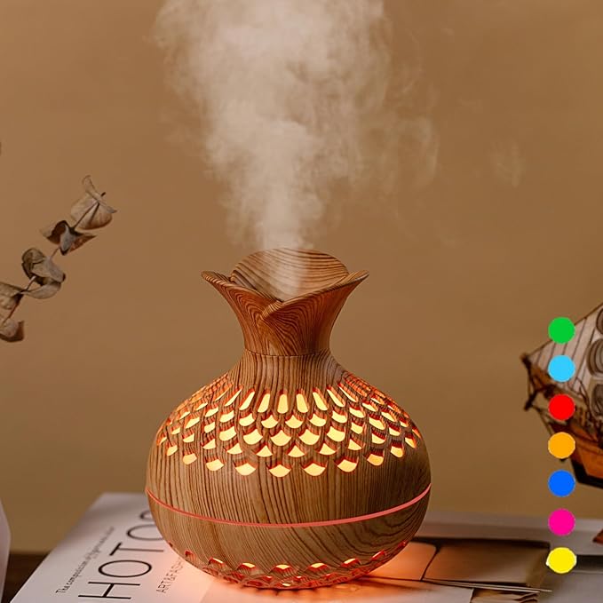 Colorful Cool Mini Humidifier, Flower Shape USB Personal Desktop Humidifier by Vromoon