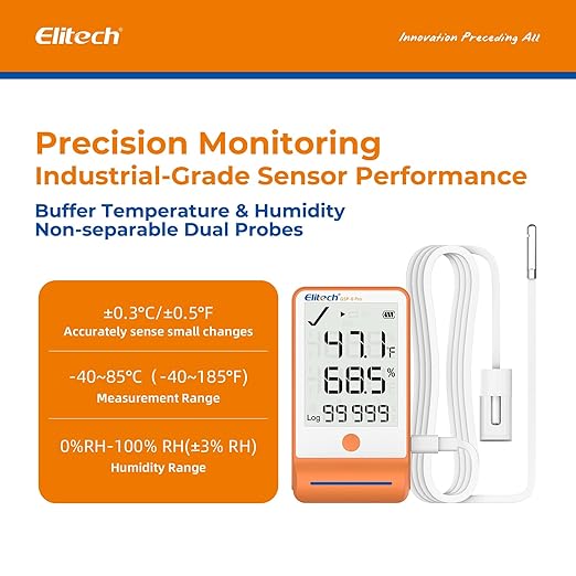 Elitech 5pack Bluetooth Thermometer Data Logger Temperature - Image 2