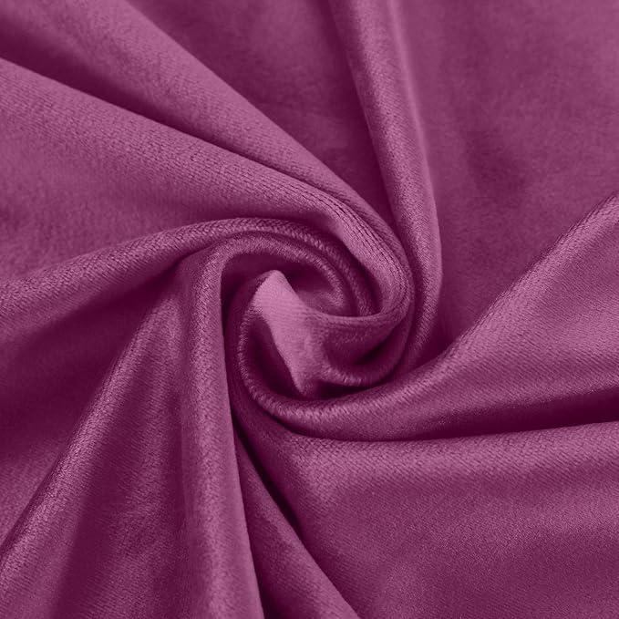 ChadMade Extra Wide Blackout Lined Premium Velvet Curtain Purple 120Wx72L Inch - Image 6