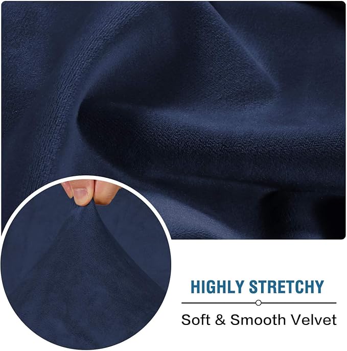 H.VERSAILTEX Velvet Stretch Individual Couch Cushion Cover Plush Cushion - Image 5