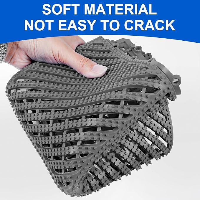 MYFAMIREA Modular Interlocking Cushion 12 Pack 11.8" x 11.8" Rubber Floor Tiles - Image 3