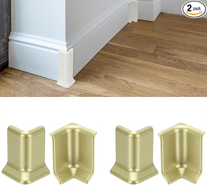 uxcell Self Adhesive Baseboard Corner Blocks, 2.2 Inch Wall Edge Corner by uxcell