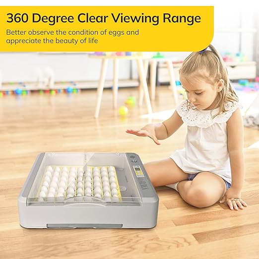 36-60 Egg Incubator with Automatic Egg Turning and Humidity Control, Chicken - Image 8
