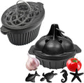 Cast Iron Wood Stove Cooking Bundle, 1.4Qt Steamer/Humidifier + Garlic Roaster by Unknown