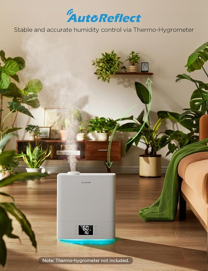 GoveeLife Smart Humidifiers for Bedroom Large Room, Top-Fill Cool Mist 6L WiFi - Image 2