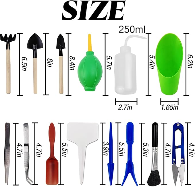 GXXMEI 20PCS/Set Succulent Tools Set, Mini Garden Tool Set, Transplanting Tools - Image 2