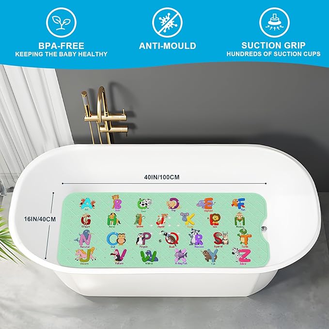 XIYUNTE Baby Bath Mat for Tub Non Slip Kids Bath Mat - Image 2