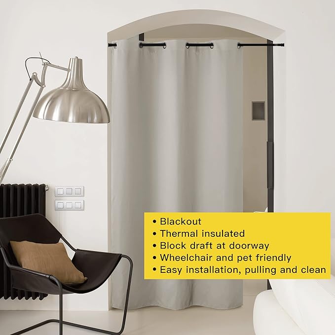 NICETOWN Sliding Door Curtains 96 inch Length, Single Curtain, Insulating - Image 9
