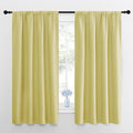 NICETOWN Window Curtains for Bedroom, Paler Yellow, 2 Panels, W42 x L48 -Inch by NICETOWN