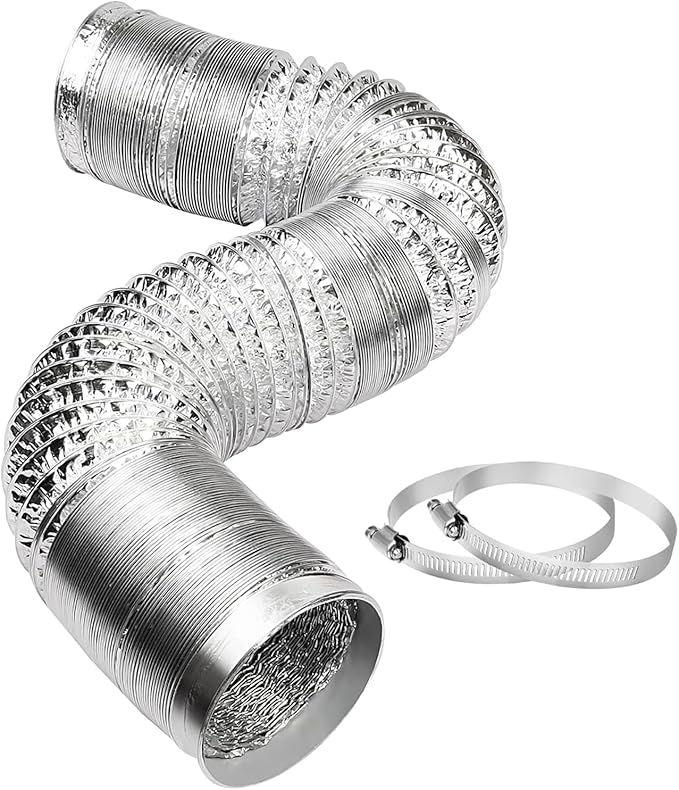 YIJUHOU 4 Inch 16FT Dryer Vent Hose, Flexible Aluminum air ducting by YIJUHOU