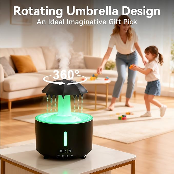 Missfly Aromatherapy Diffuser, Clouds and Cool Mist Humidifier, 360° Rotatable - Image 5