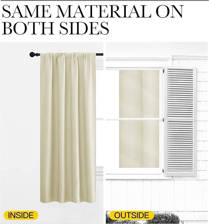 NICETOWN Kitchen Curtains, Short Blackout Curtains & Drapes, Home Decoration - Image 6