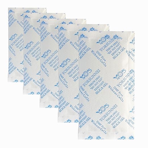 Silica Gel Packets 10 Gram, Reusable Desiccant Packs by YORSUNNEISilicaGelDesiccants