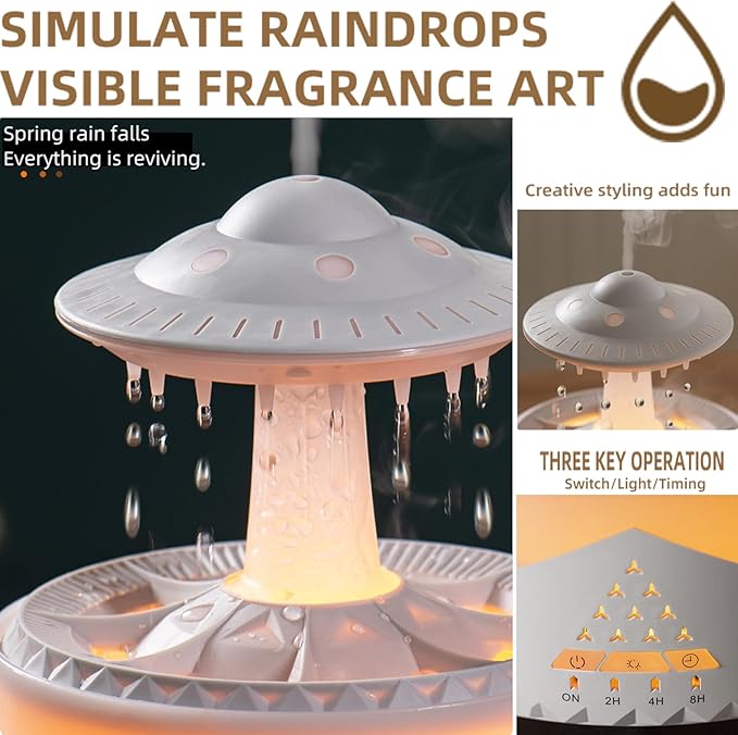 Raindrop Humidifier for Bedroom Large Room -Air Humidifiers and Aromatherapy - Image 5