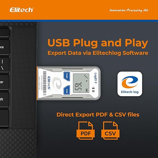 Elitech USB Digital Data Logger Temperature Humidity External Probe Reusable - Image 5