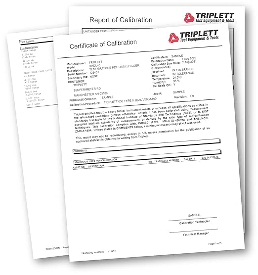 Triplett RHDL40 Temperature / Humidity / Barometric Pressure PDF Data Logger - Image 2