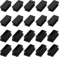 METALLIXITY Rectangle End Caps 24Pcs, Plastic Rectangle Tube Inserts Threaded by METALLIXITY