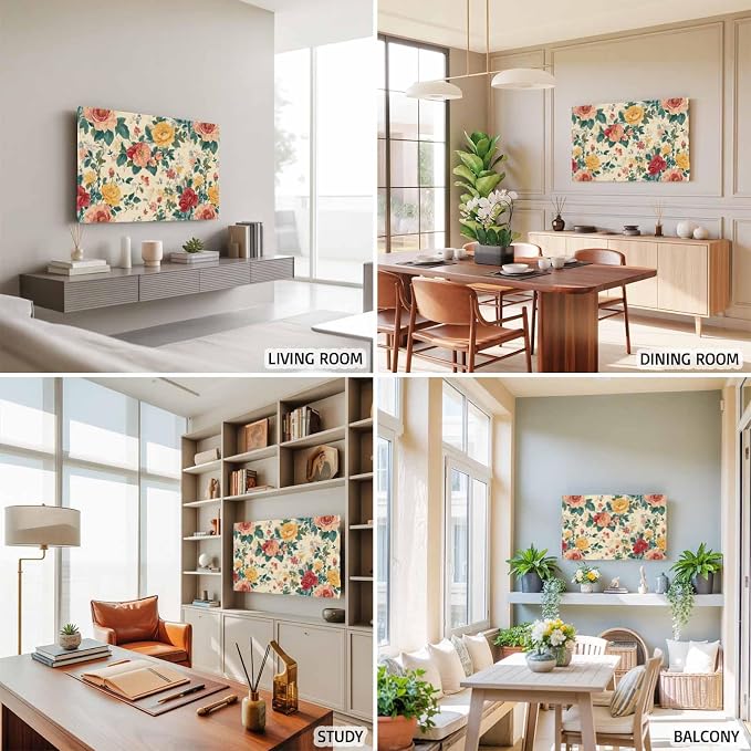 Classic Flower Spring Watercolor Floral Indoor TV Cover, Elastic TV Screen - Image 5