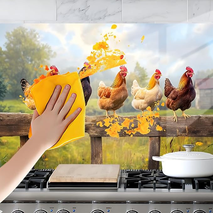 NYZE Kitchen Backsplash Stickers Waterproof Stove Backsplash Protector - Image 6