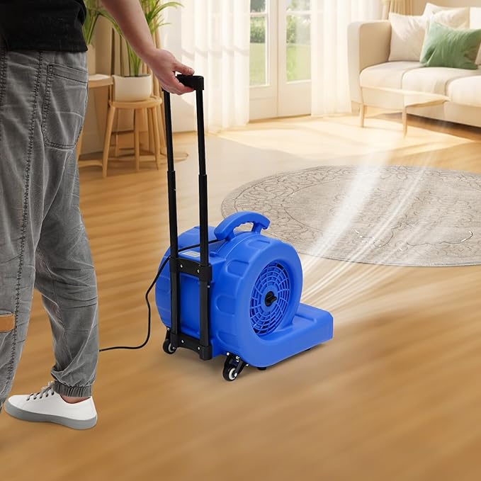 1HP Equivalent 750W Floor Blower Dryer, All-Copper Motor & 3 Adjustable Angles - Image 2