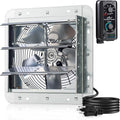 iLiving 10" Wall Mounted Shutter Exhaust Fan, Automatic Shutter, by iLiving
