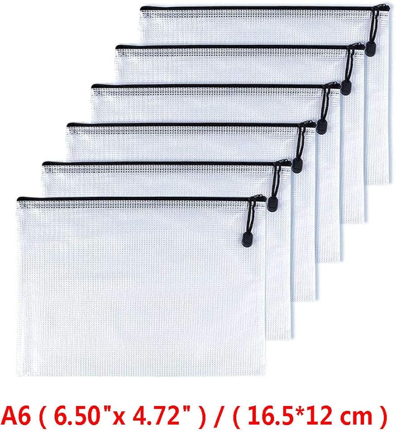Oaimyy-A6, Mesh Zipper Pouch Document Folders Bag Plastic Zip File Folders - Image 2