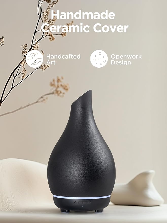 InnoGear Essential Oil Diffuser, 150ml Ceramic Diffuser Handcrafted Stone - Image 6