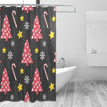 Christmas Gnome Tree Red Shower Curtain Liner 72×72 inch by Unknown
