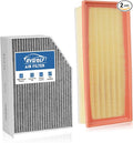 Engine+Cabin Air Filters Fit for 2009-2016 Audi A4, 2009-2016 A4 Quattro by RVgolf