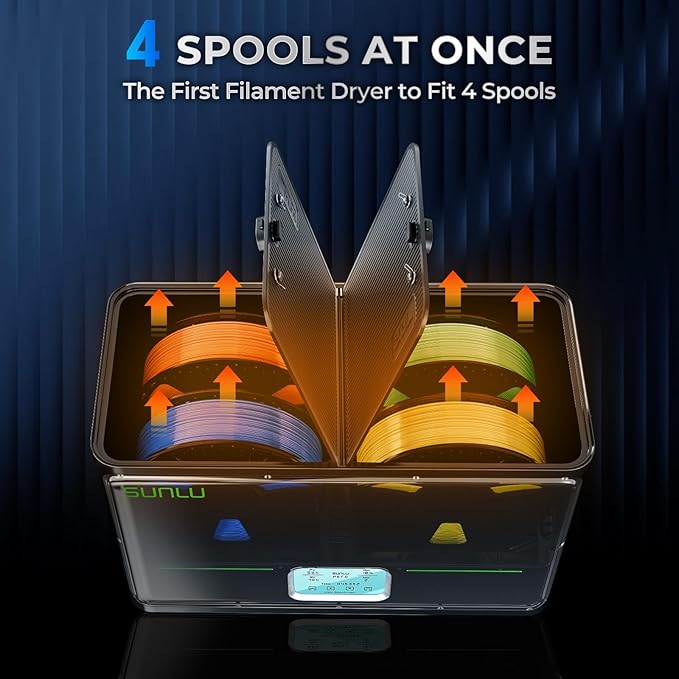 【2025 Special Bundle】 SUNLU Official Filament Dryer Box S4, Four-Spool 3D - Image 2