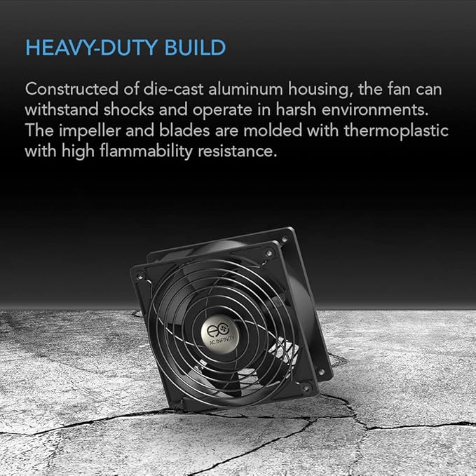 AC Infinity AXIAL 1238, Muffin Fan, 115V 120V AC 120mm x 38mm High Speed - Image 5