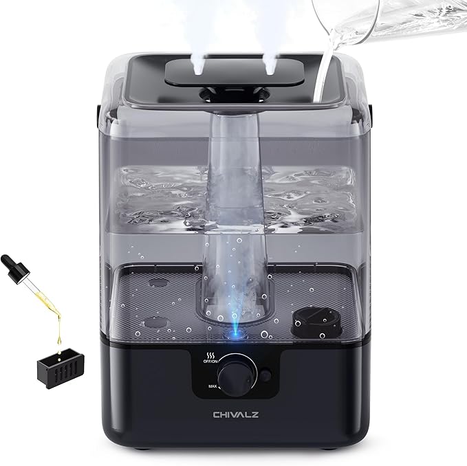 CHIVALZ 6L Humidifiers for Bedroom Large Room Home, Cool Mist Top Fill by CHIVALZ