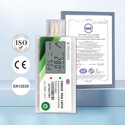 Freshliance LCD Temperature Humidity Data Logger, Single Use USB Temperature - Image 6