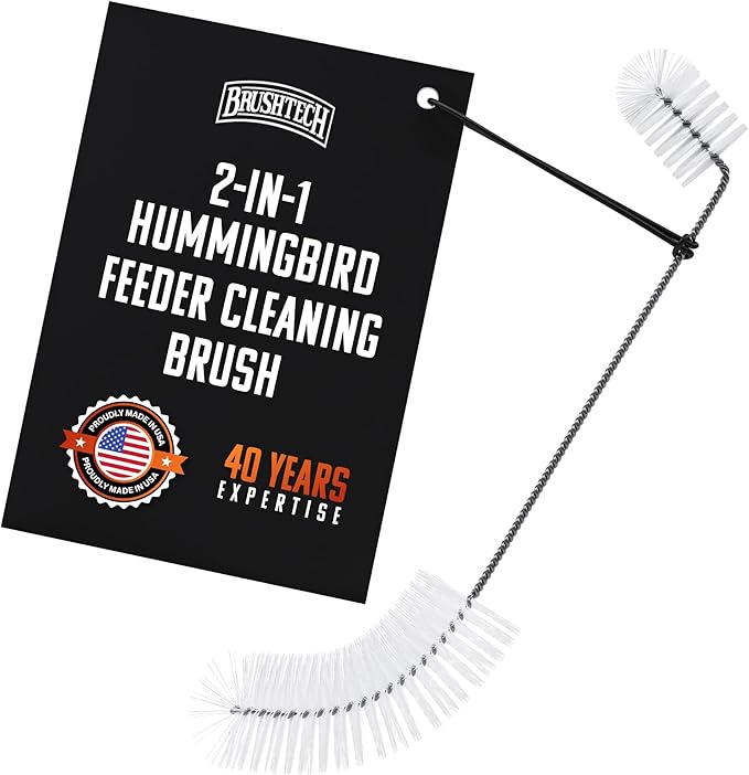 Brushtech, Backyard Bird Care Collection, Two-in-One Hummingbird Feeder by Brushtech