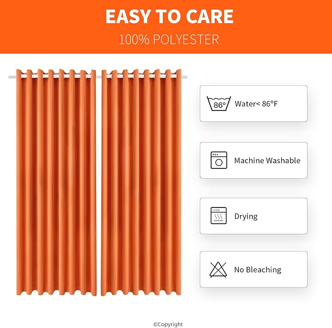 Waterproof Outdoor Curtain W105 x L84 - Image 7