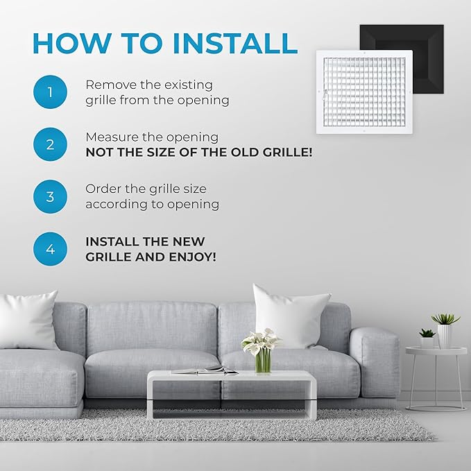 Aluminum 14 x 12 Inch Air Vent Covers Wall AC Grille – Premium Register Vent - Image 6