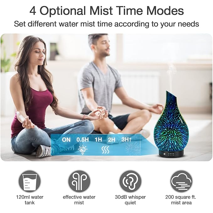 Essential Oil Diffuser 120ml Ultrasonic Aromatherapy Diffuser - Image 7