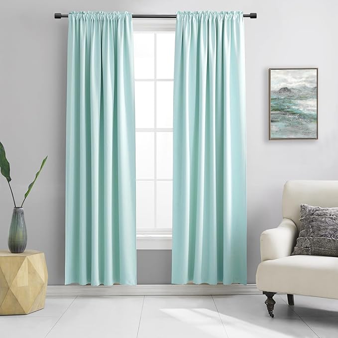 DONREN 2 Panels Blackout Curtain Panels by DONREN
