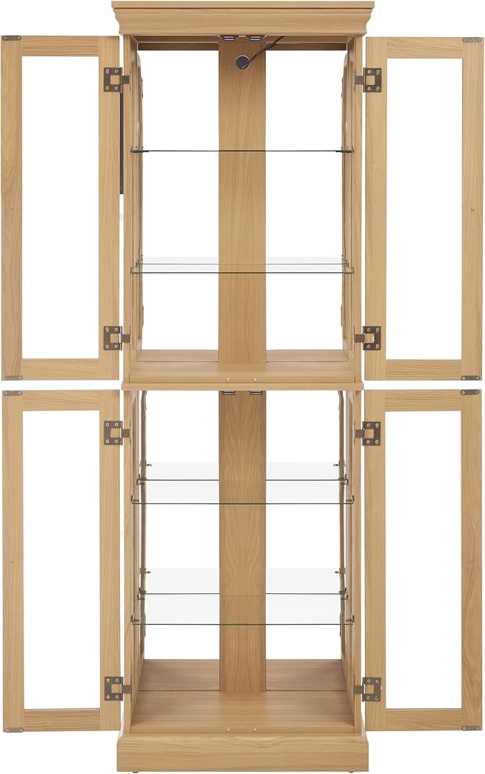 Lighted Glass Curio Cabinet - Image 5